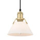 Orwell 1 Light 8 inch Brushed Champagne Bronze Pendant Ceiling Light